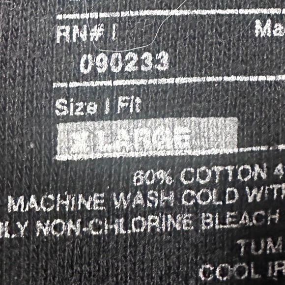 On The Byas Mens XL Full Zip Hoodie Black Cotton Blend RN 090233 - Picture 7 of 11